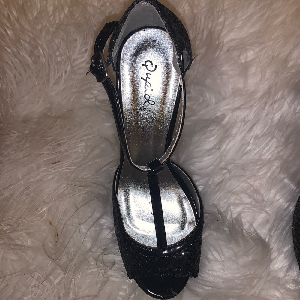 Peep toe pumps shimmery pumps - Picture 3 of 3